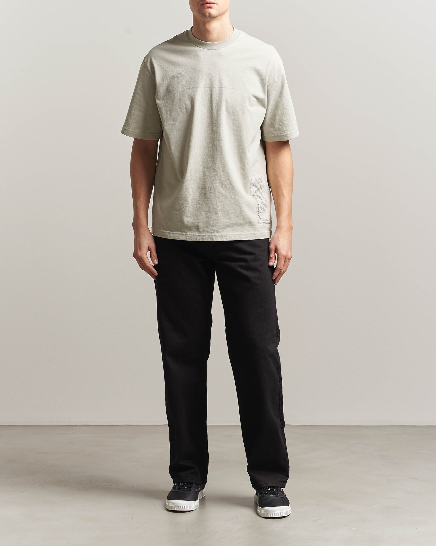 Hombres | Camisetas | Stone Island | Combed Cotton Jersey Printed T-Shirt Pearl Grey