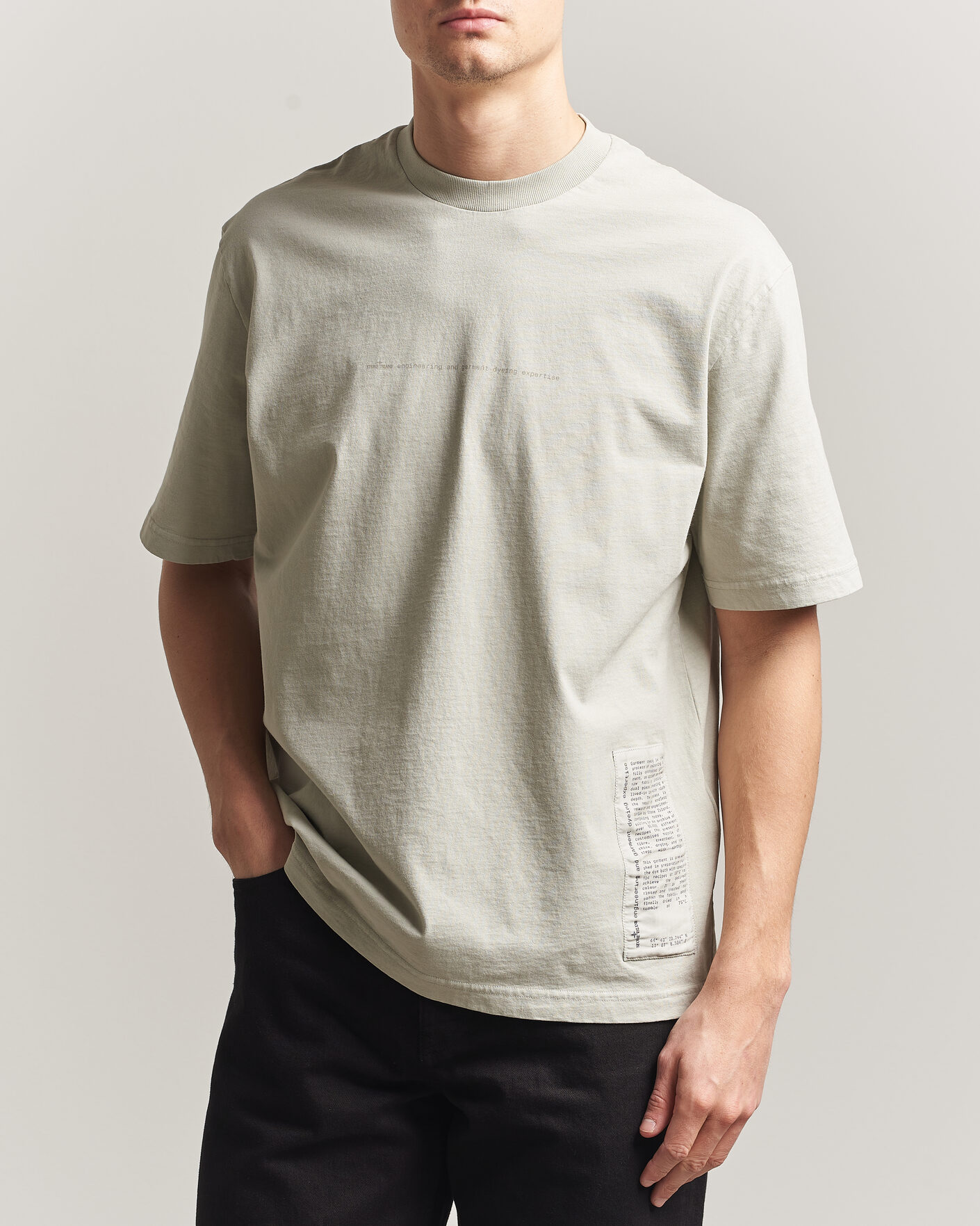 Hombres | Camisetas | Stone Island | Combed Cotton Jersey Printed T-Shirt Pearl Grey