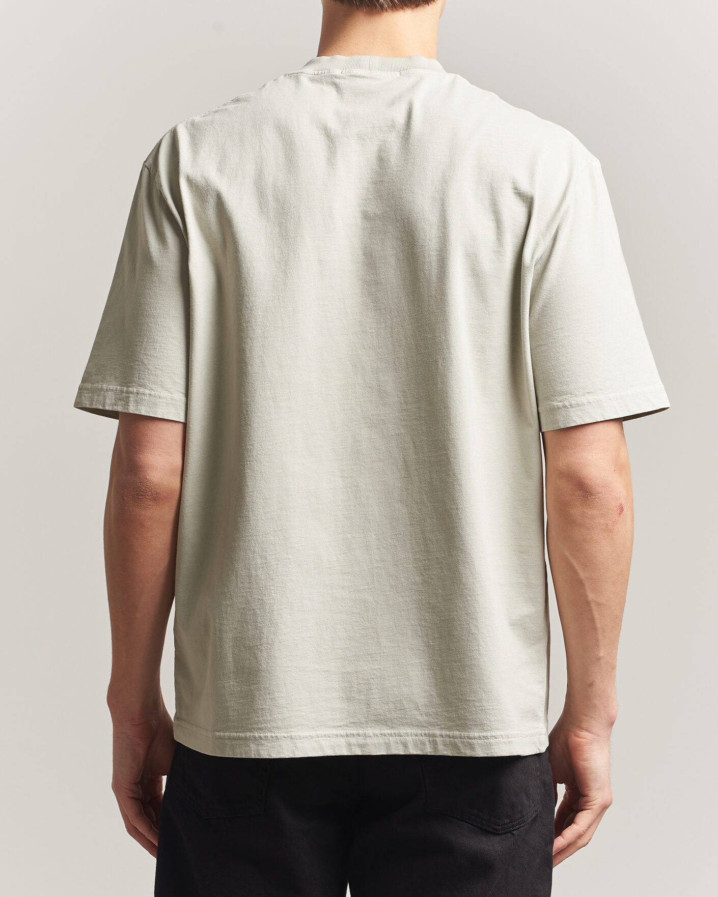Hombres | Camisetas | Stone Island | Combed Cotton Jersey Printed T-Shirt Pearl Grey