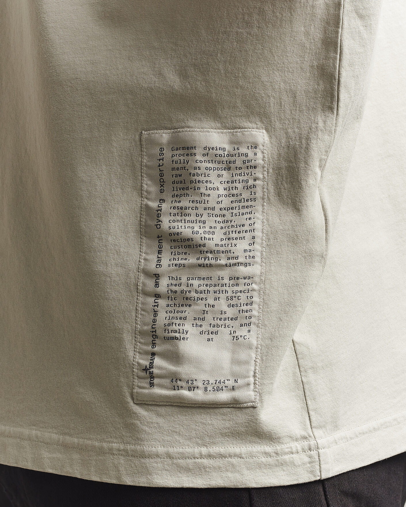 Hombres | Camisetas | Stone Island | Combed Cotton Jersey Printed T-Shirt Pearl Grey