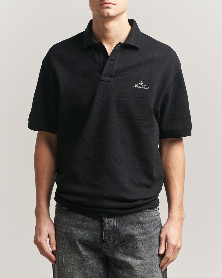 Hombres | Polos | Stone Island | Organic Cotton Pique Black