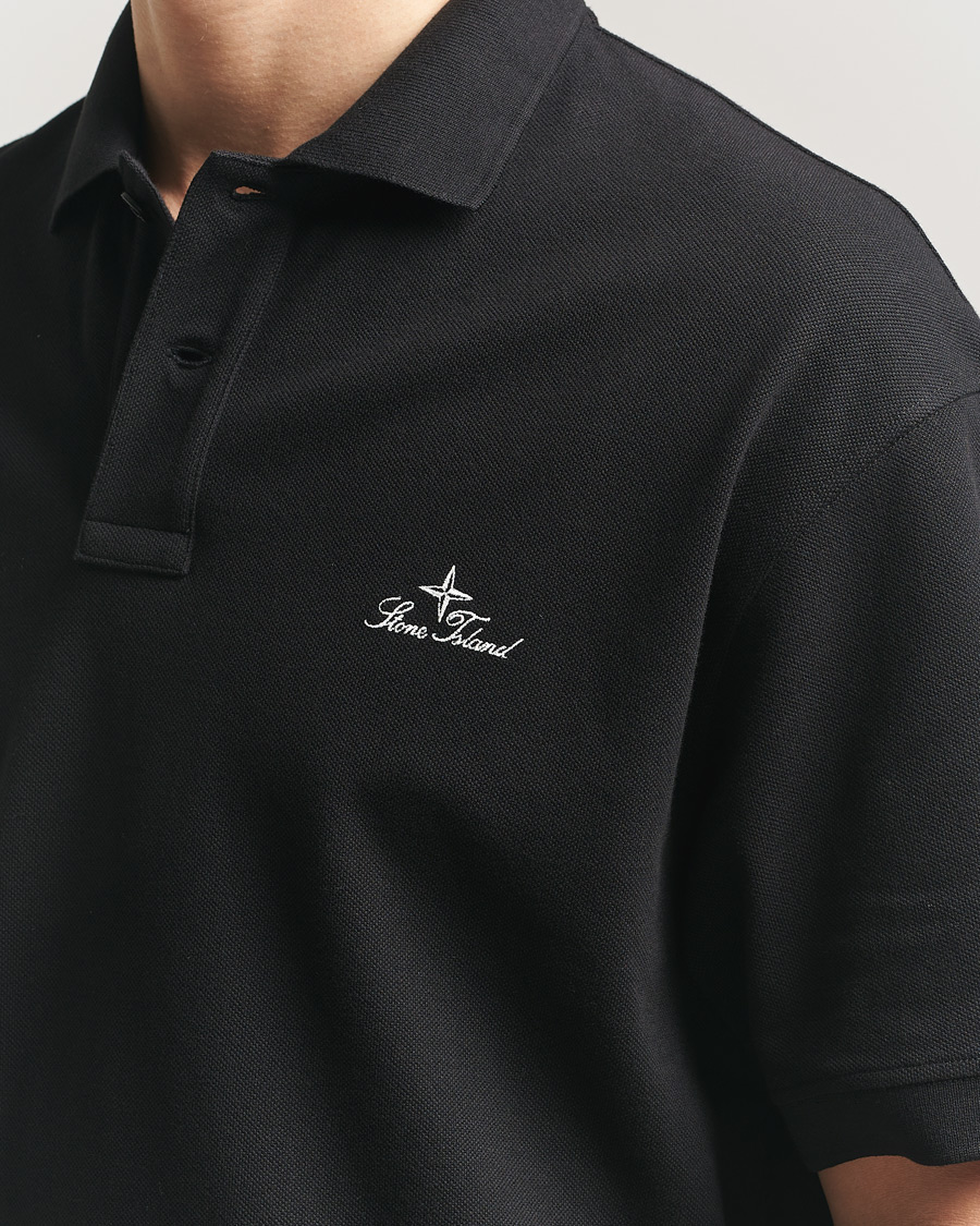 Hombres | Polos | Stone Island | Organic Cotton Pique Black