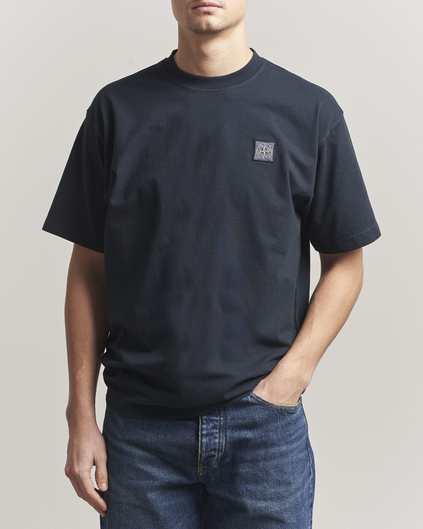 Hombres | Camisetas | Stone Island | Combed Organic Cotton T-Shirt Navy