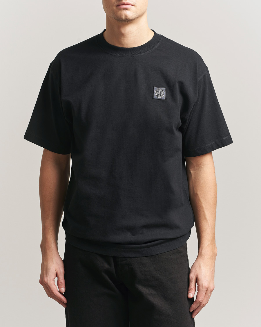 Hombres | Camisetas | Stone Island | Combed Organic Cotton T-Shirt Black