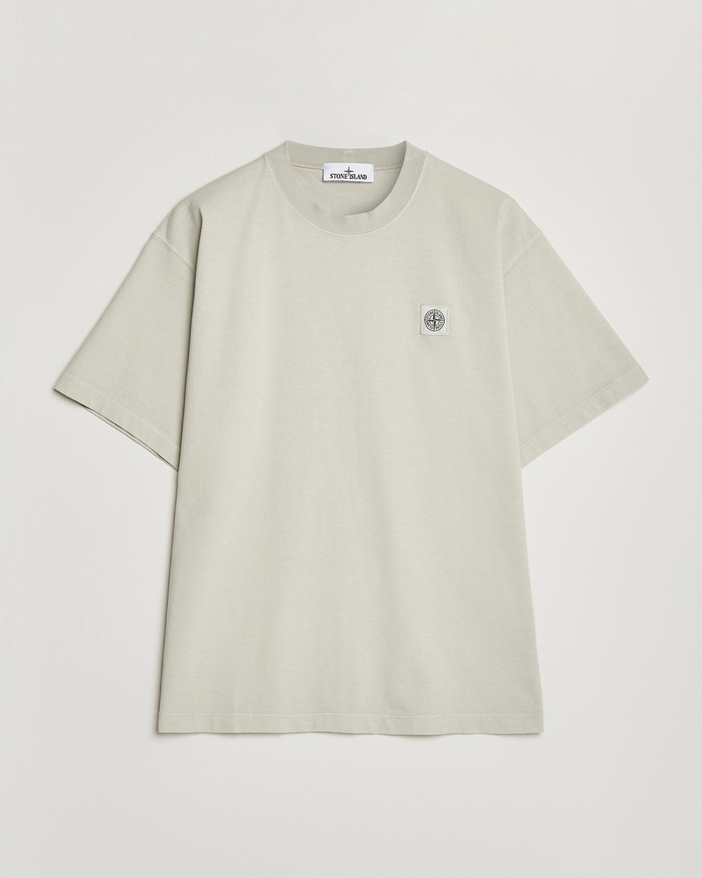 Hombres | Camisetas | Stone Island | Combed Organic Cotton T-Shirt Pearl Grey