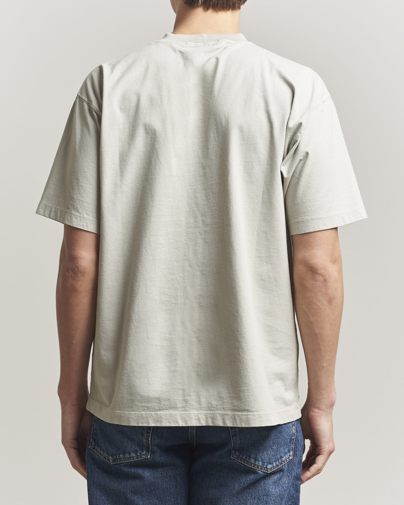 Hombres | Camisetas | Stone Island | Combed Organic Cotton T-Shirt Pearl Grey