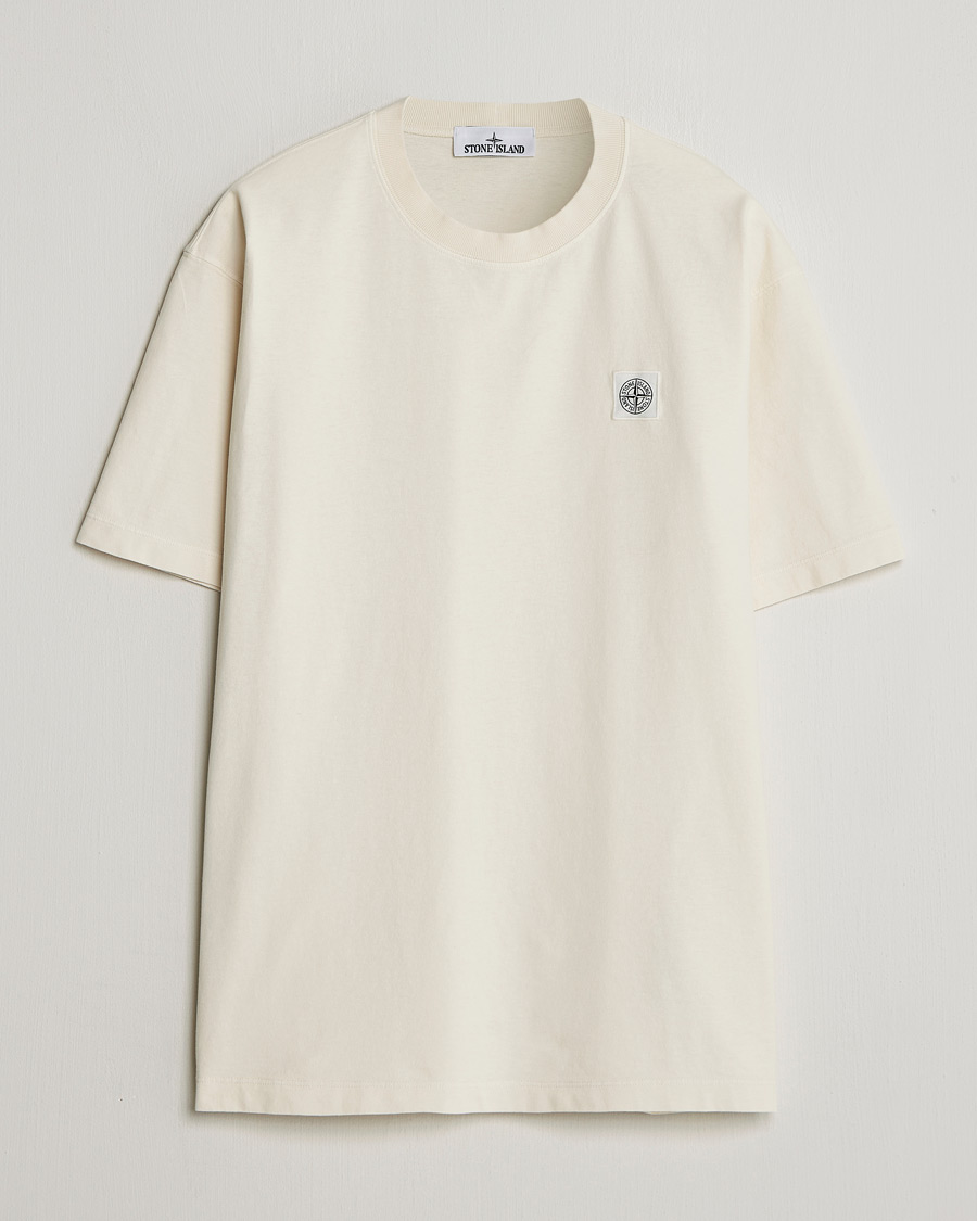 Hombres | Camisetas | Stone Island | Combed Organic Cotton T-Shirt Ivory