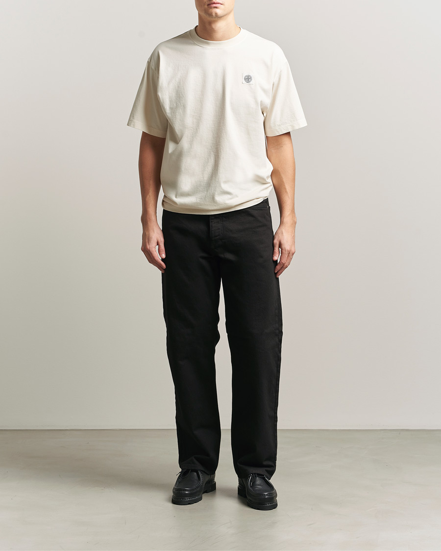Hombres | Camisetas | Stone Island | Combed Organic Cotton T-Shirt Ivory