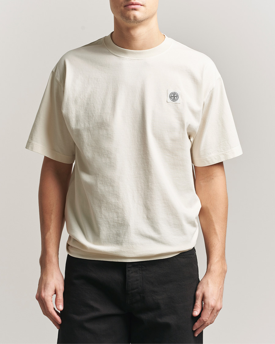 Hombres | Camisetas | Stone Island | Combed Organic Cotton T-Shirt Ivory