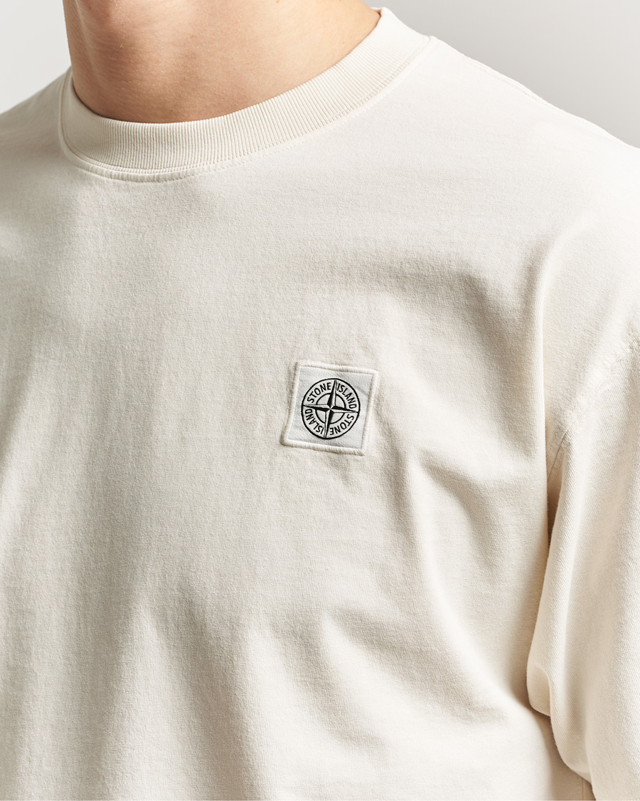 Hombres | Camisetas | Stone Island | Combed Organic Cotton T-Shirt Ivory