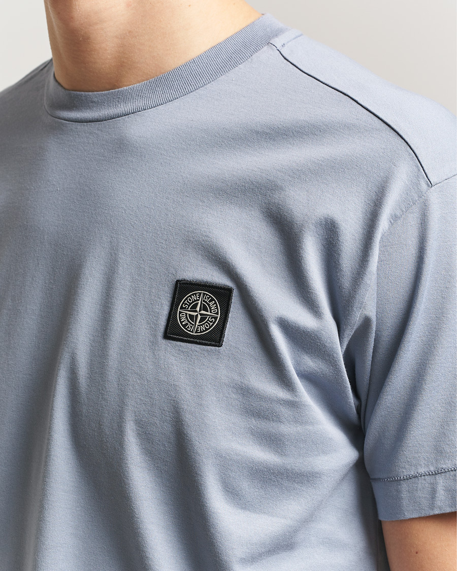Hombres | Camisetas | Stone Island | Garment Dyed Cotton Jersey T-Shirt Dark Blue