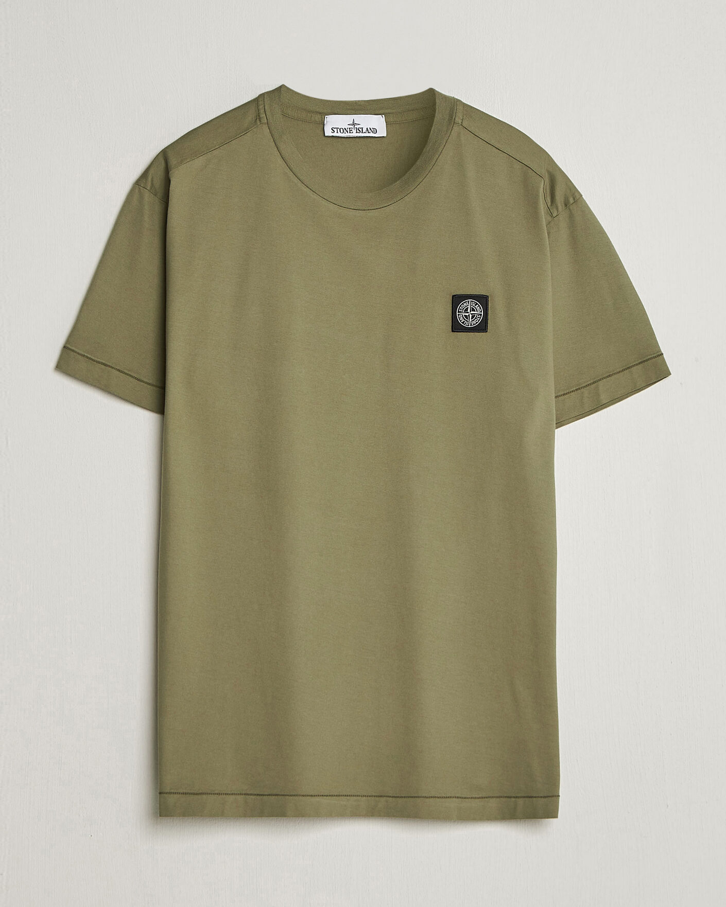Hombres | Camisetas | Stone Island | Garment Dyed Cotton Jersey T-Shirt Military Green