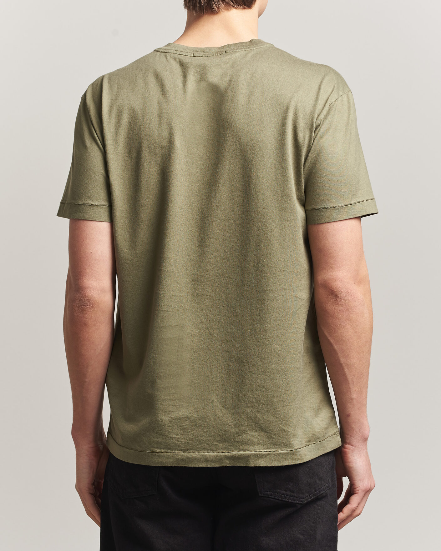Hombres | Camisetas | Stone Island | Garment Dyed Cotton Jersey T-Shirt Military Green