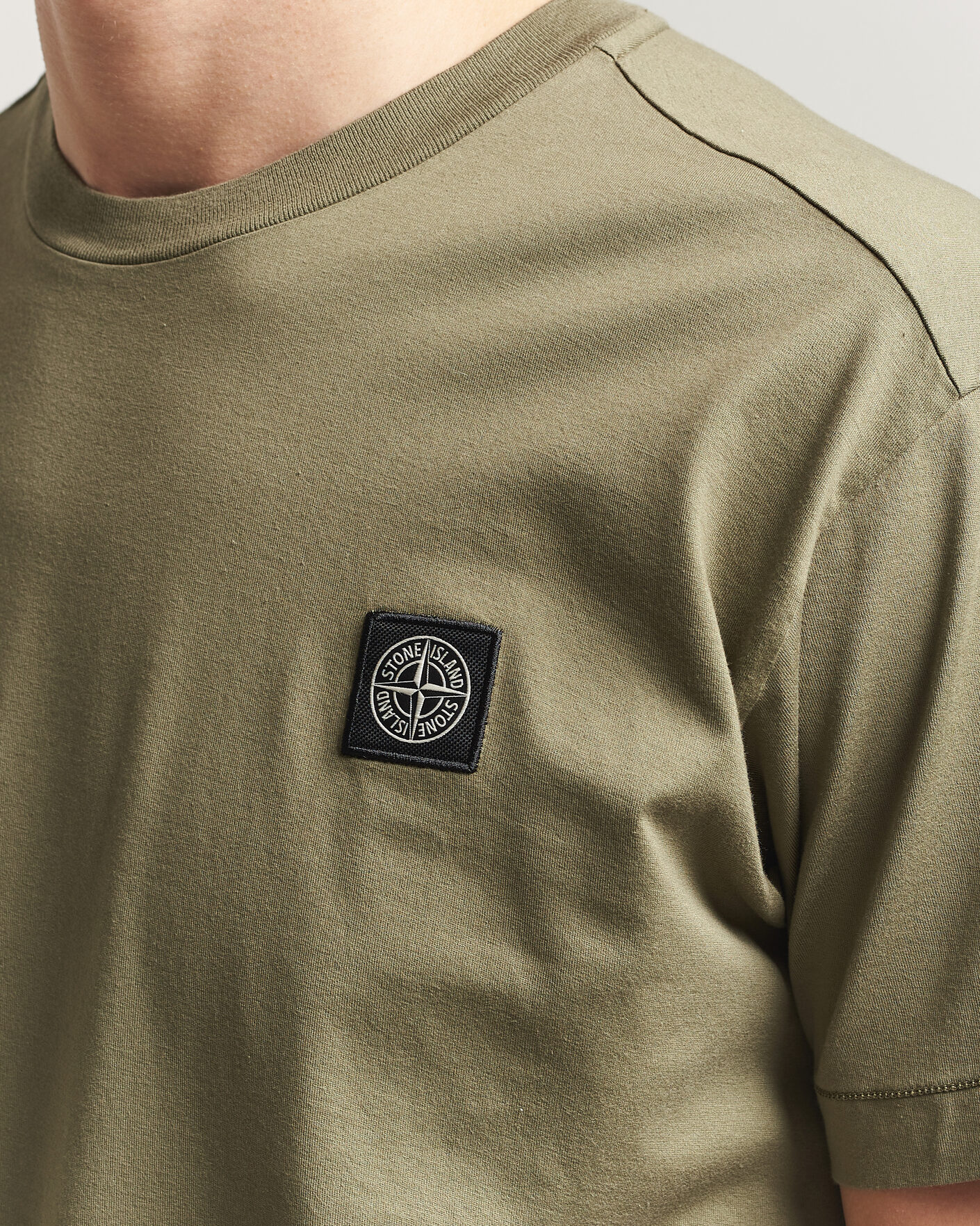 Hombres | Camisetas | Stone Island | Garment Dyed Cotton Jersey T-Shirt Military Green