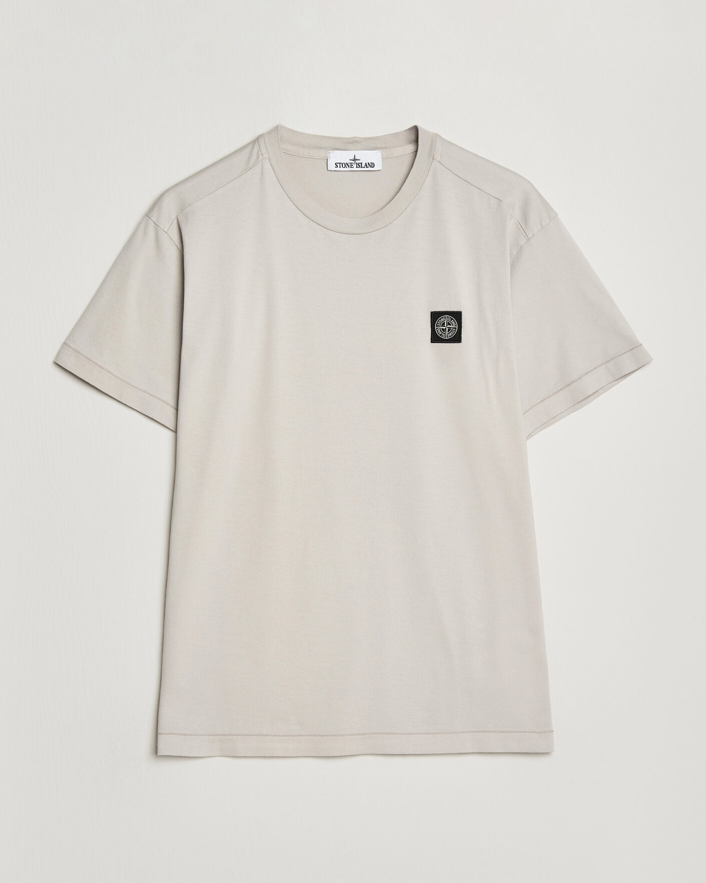 Hombres | Camisetas | Stone Island | Garment Dyed Cotton Jersey T-Shirt Pearl Grey