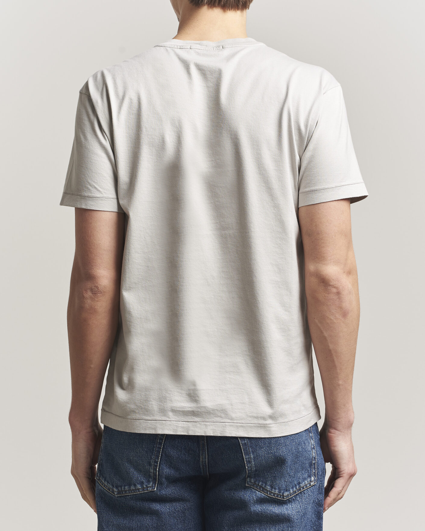 Hombres | Camisetas | Stone Island | Garment Dyed Cotton Jersey T-Shirt Pearl Grey