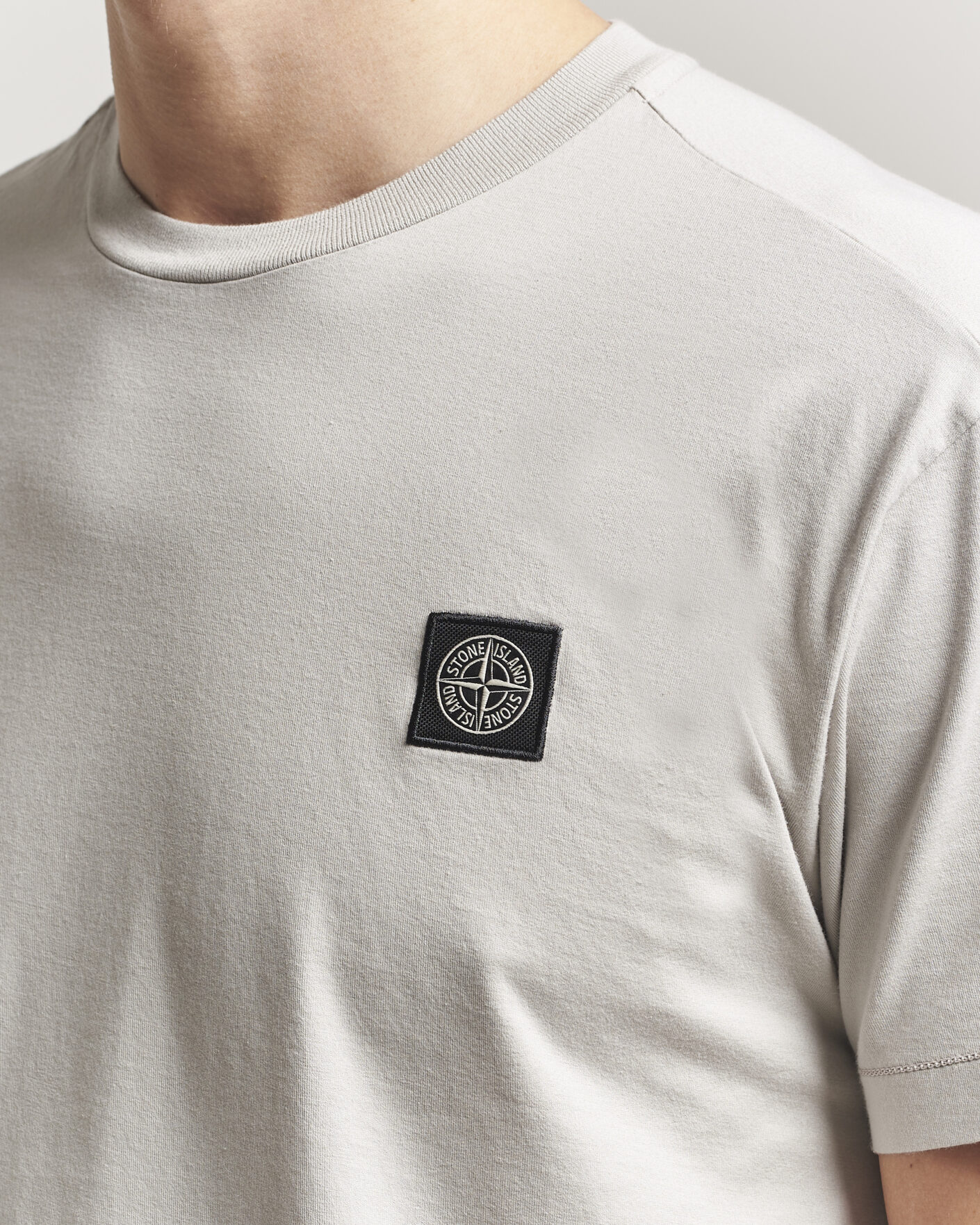 Hombres | Camisetas | Stone Island | Garment Dyed Cotton Jersey T-Shirt Pearl Grey