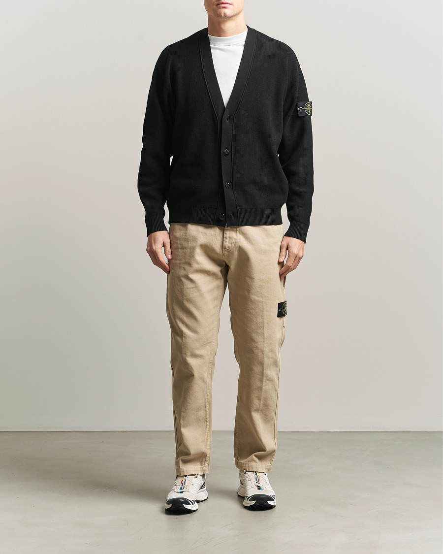 Hombres | Pantalones | Stone Island | Organic Panama Cotton Trousers Desert