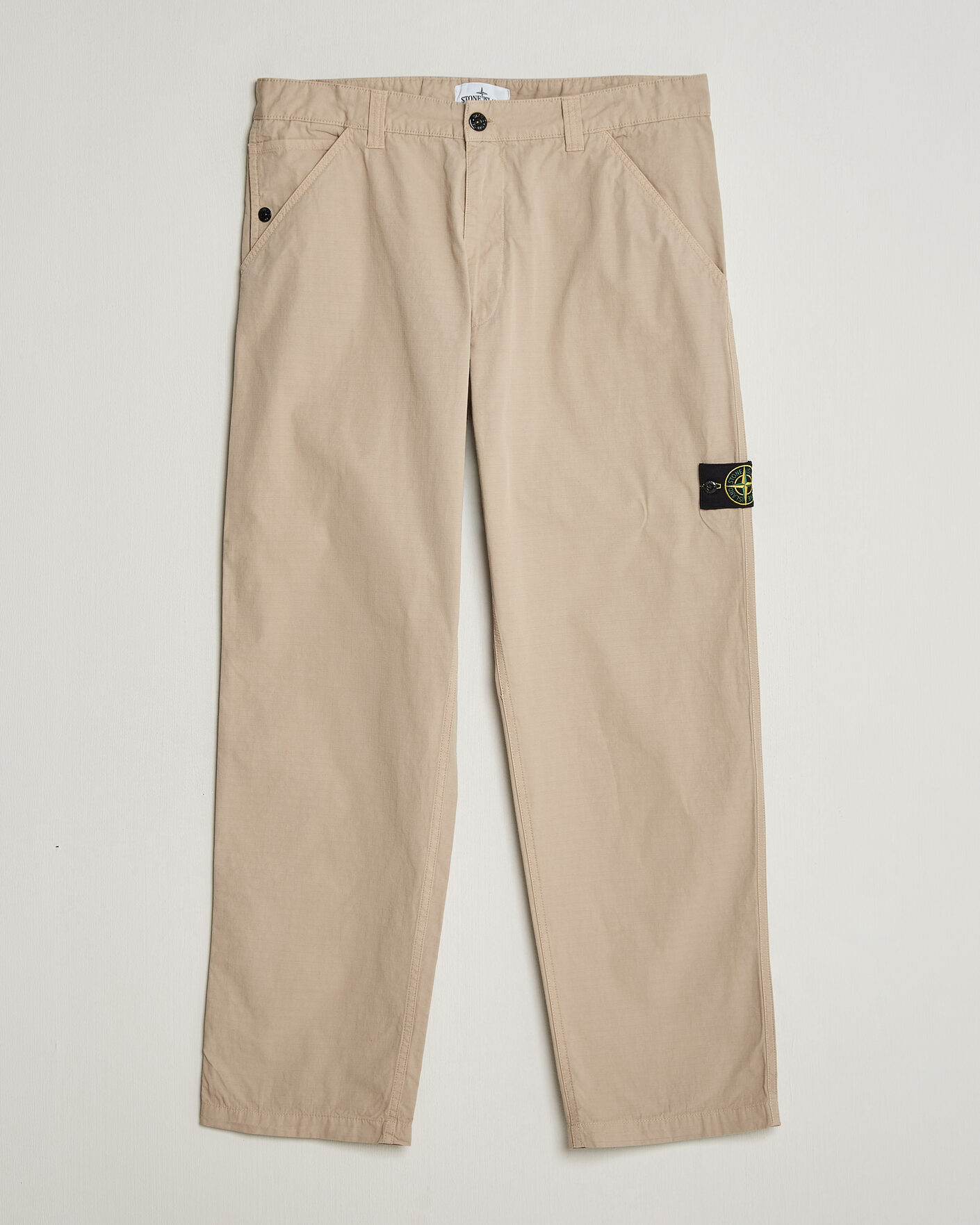 Hombres | Pantalones | Stone Island | Cotton Ripstop Trousers Desert