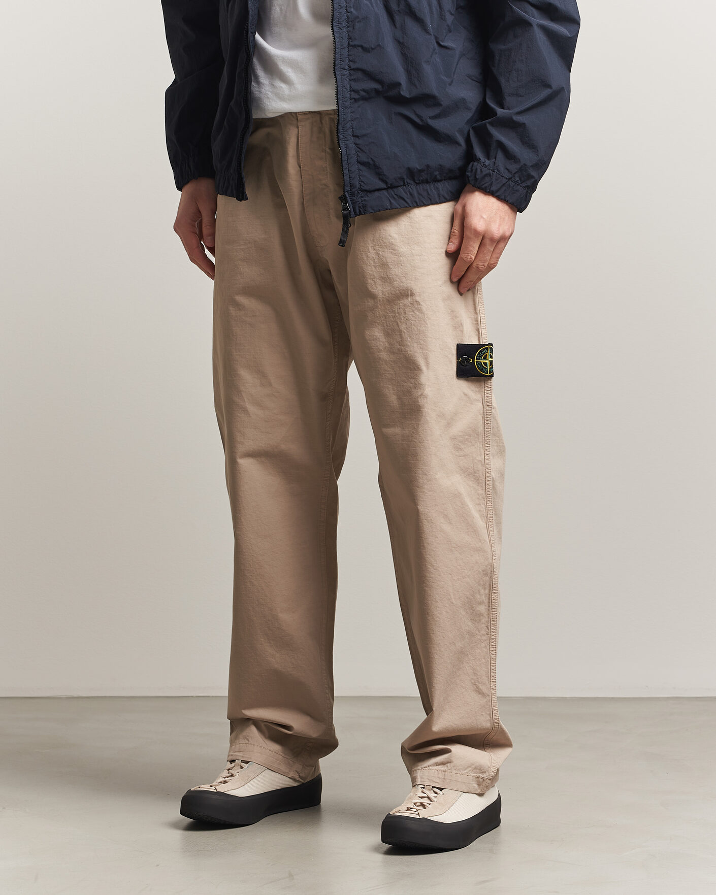 Hombres | Pantalones | Stone Island | Cotton Ripstop Trousers Desert