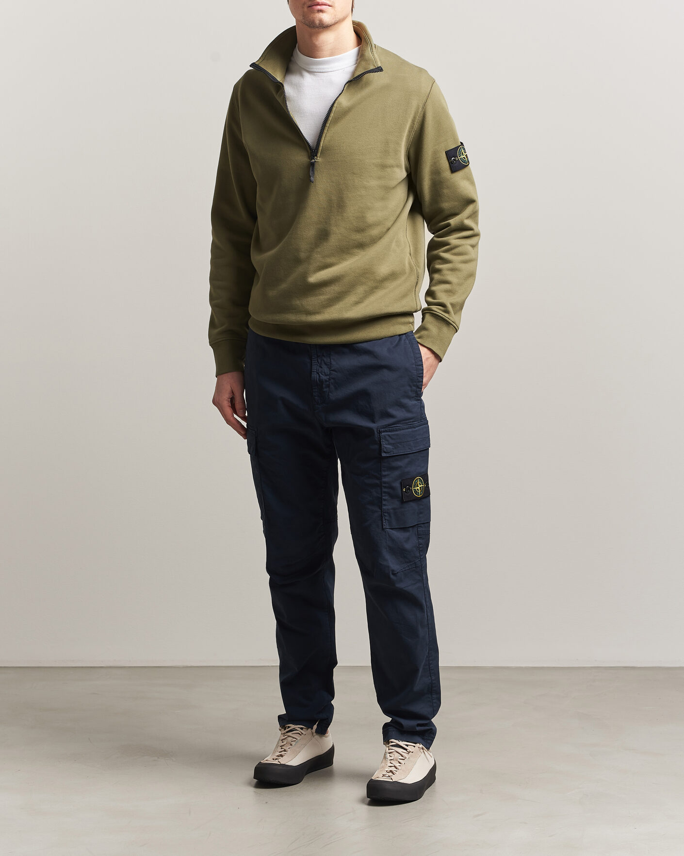 Hombres | Pantalones | Stone Island | Stretch Cotton Twill Cargo Trousers Navy