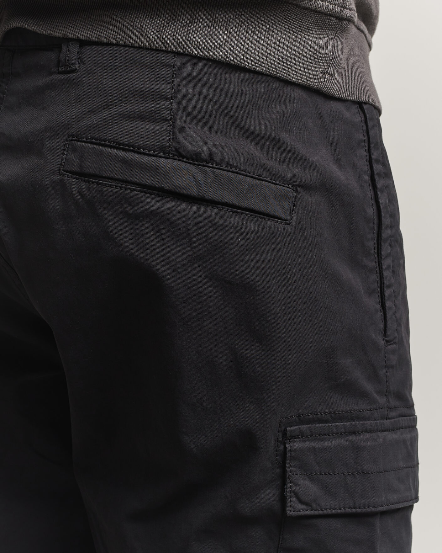 Hombres | Pantalones | Stone Island | Stretch Cotton Twill Cargo Trousers Black