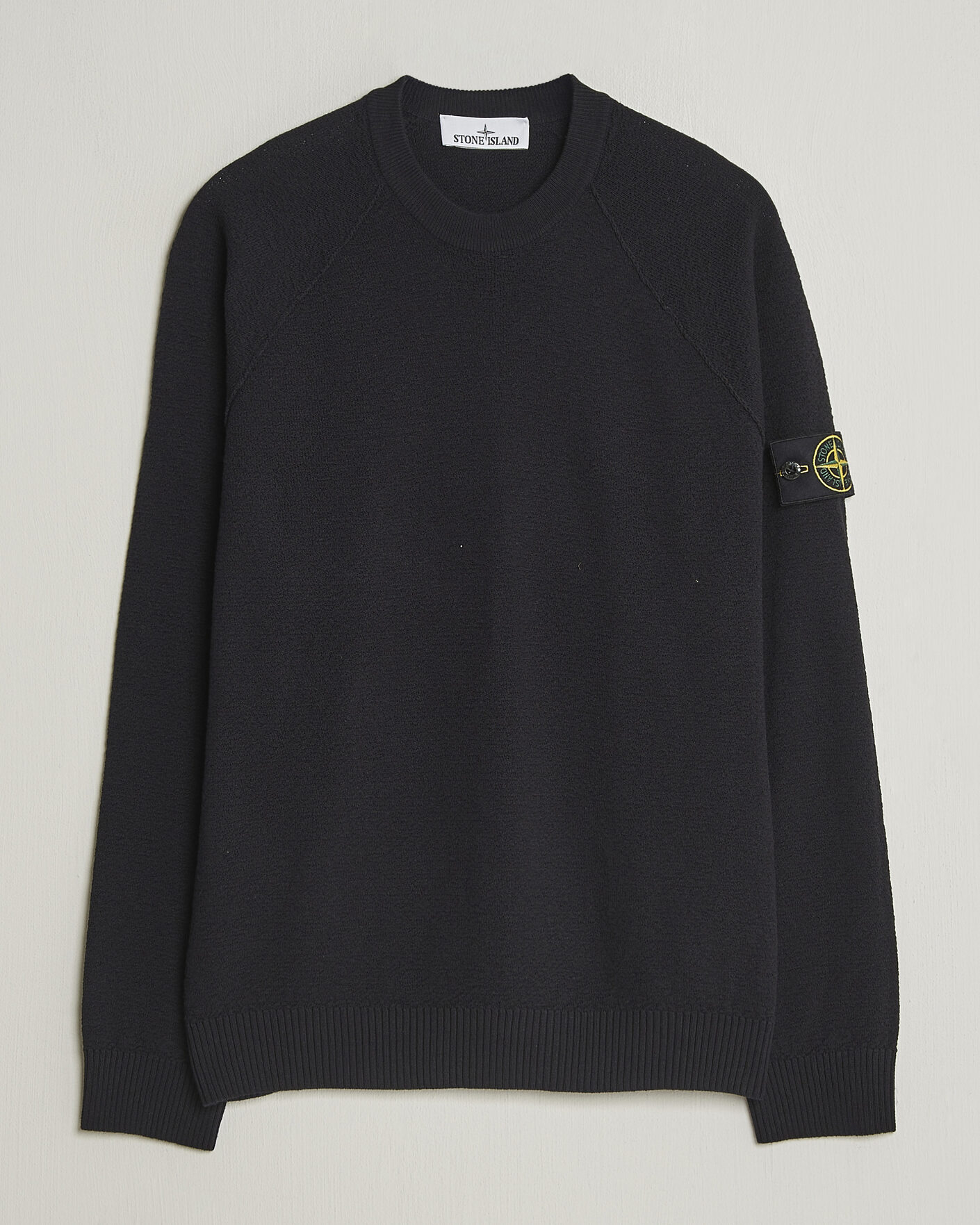 Hombres | Jerséis y prendas de punto | Stone Island | Raw Hand Organic Cotton Crewneck Navy