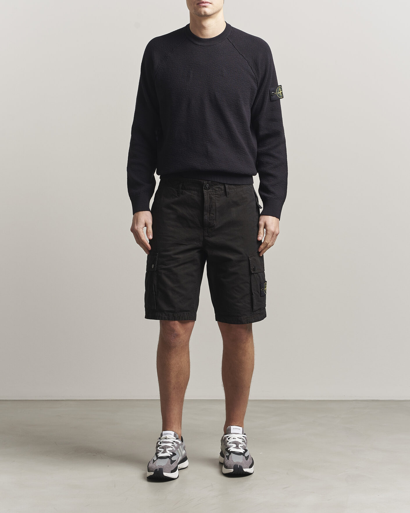 Hombres | Jerséis y prendas de punto | Stone Island | Raw Hand Organic Cotton Crewneck Navy