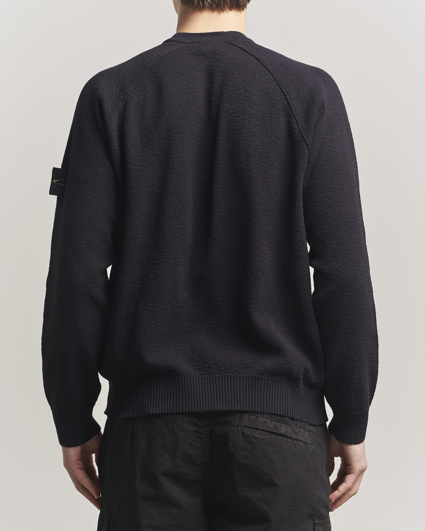 Hombres | Jerséis y prendas de punto | Stone Island | Raw Hand Organic Cotton Crewneck Navy