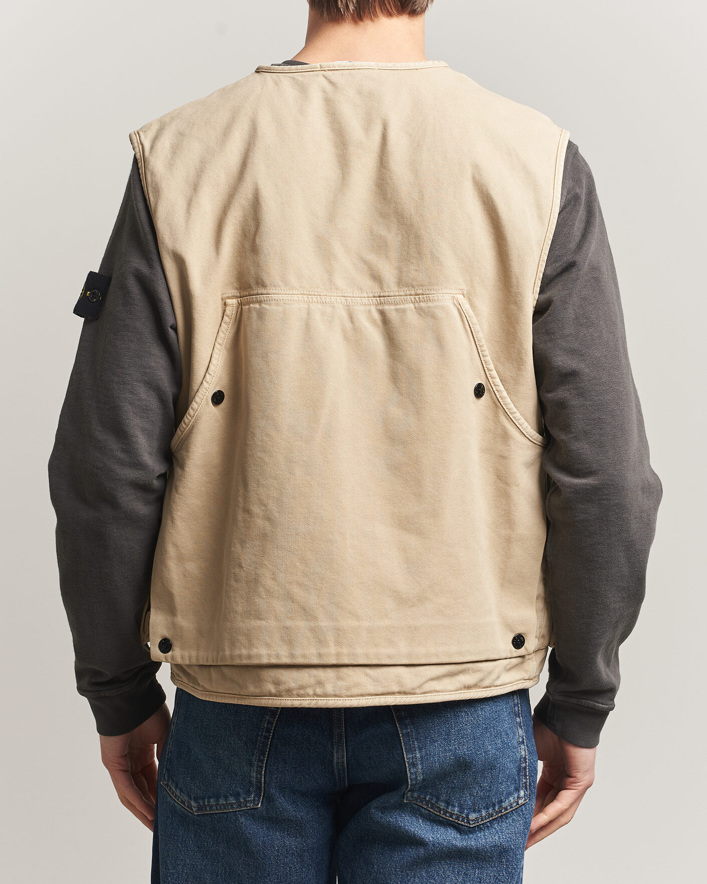 Hombres | Chalecos | Stone Island | Organic Panama Cotton Padded Vest Desert