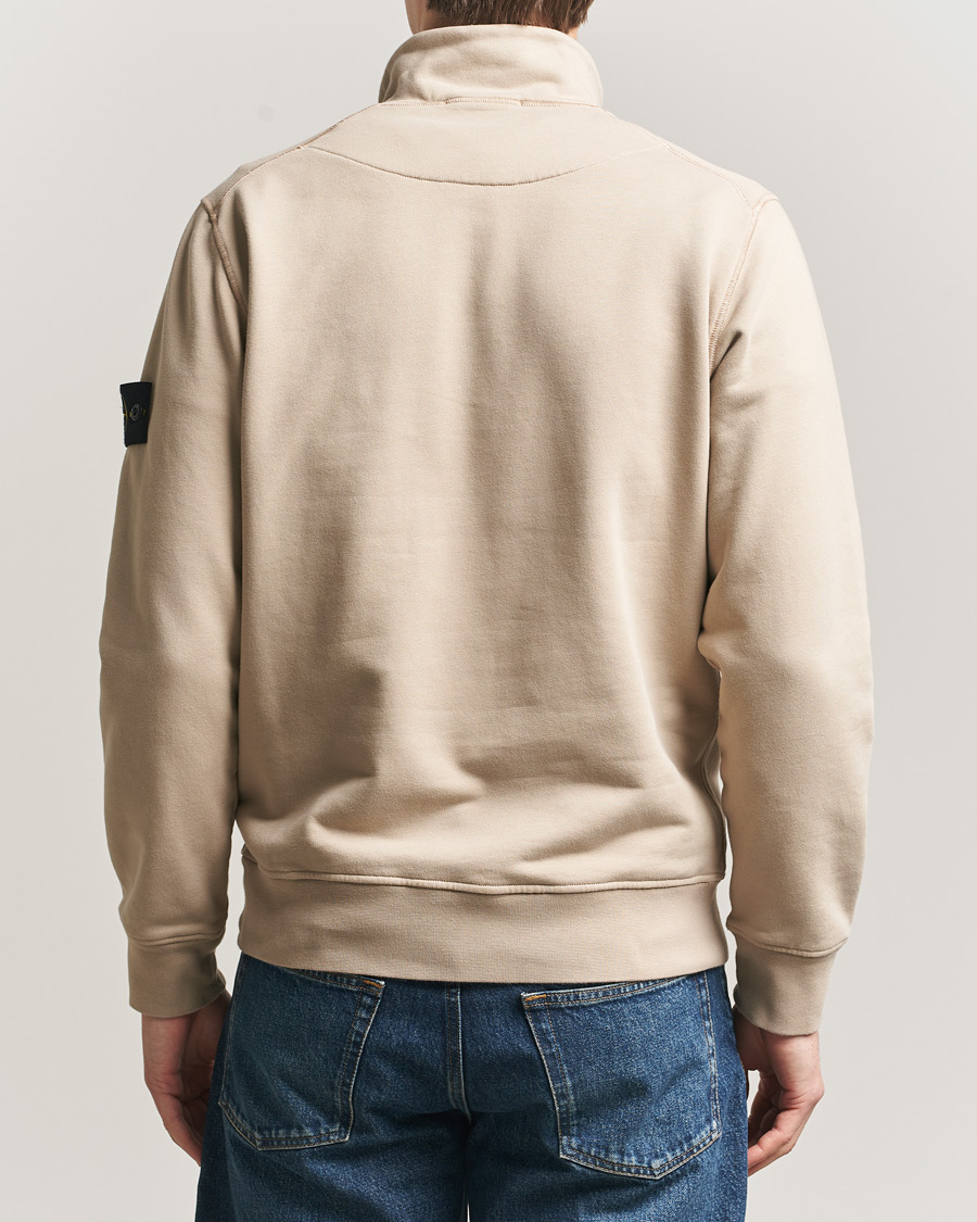 Hombres | Jerséis y prendas de punto | Stone Island | Garment Dyed Fleece Half Zip Desert