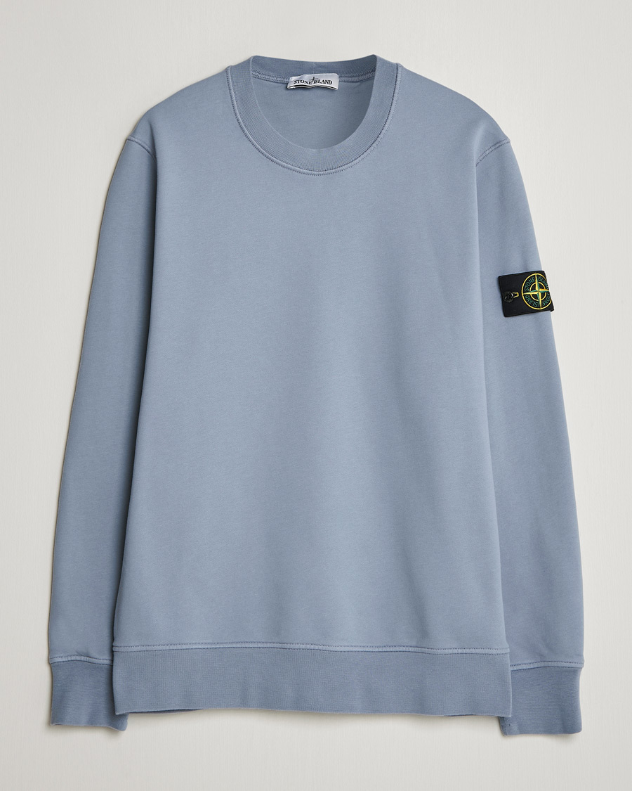 Hombres | Jerséis y prendas de punto | Stone Island | Garment Dyed Fleece Sweatshirt Dark Blue