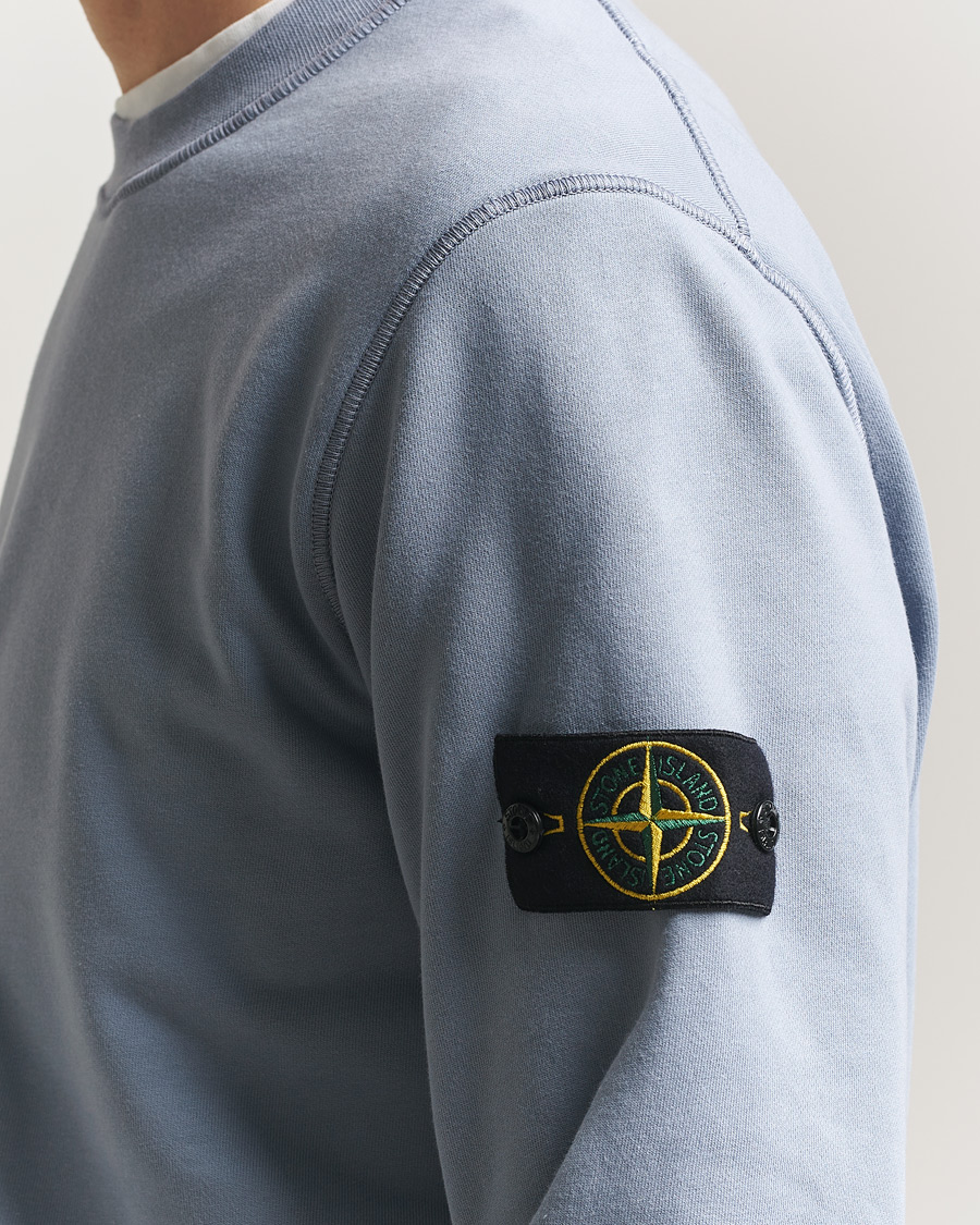 Hombres | Jerséis y prendas de punto | Stone Island | Garment Dyed Fleece Sweatshirt Dark Blue