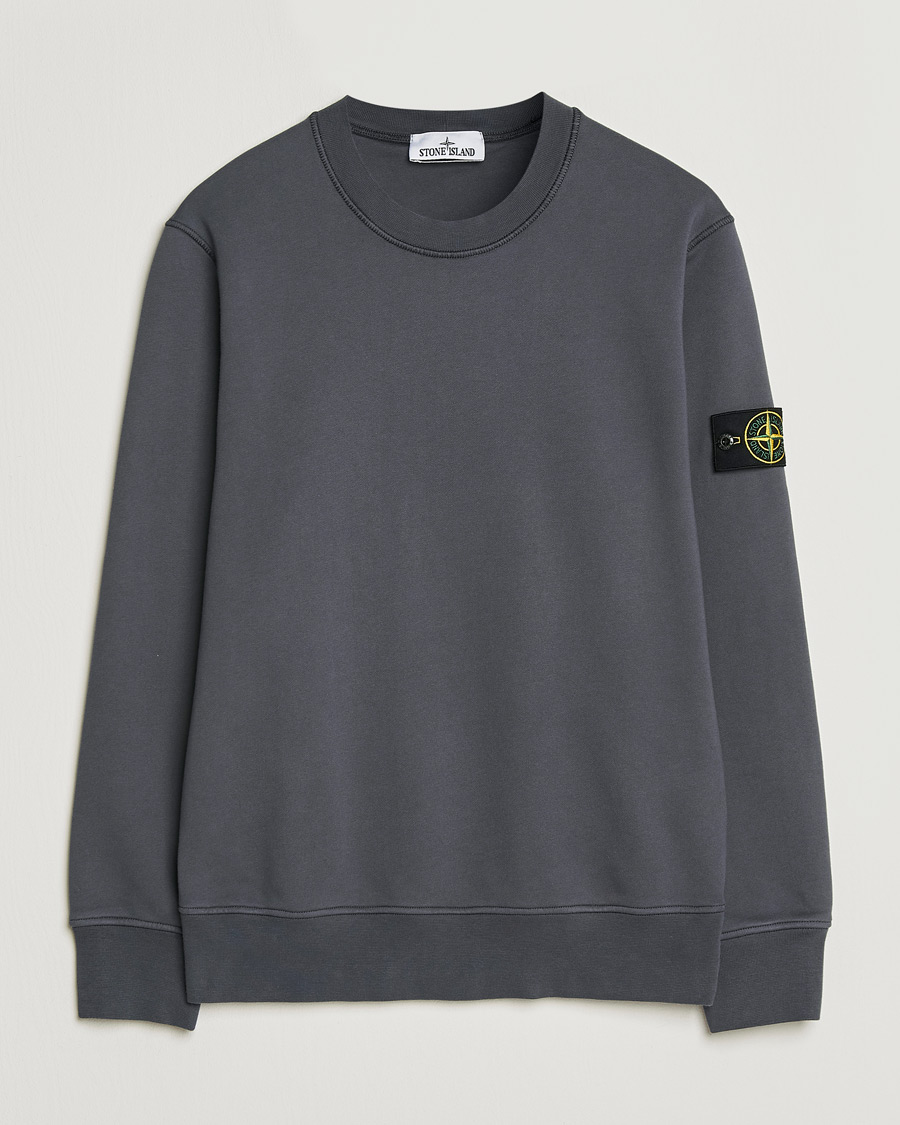 Hombres | Jerséis y prendas de punto | Stone Island | Garment Dyed Fleece Sweatshirt Blue/Grey