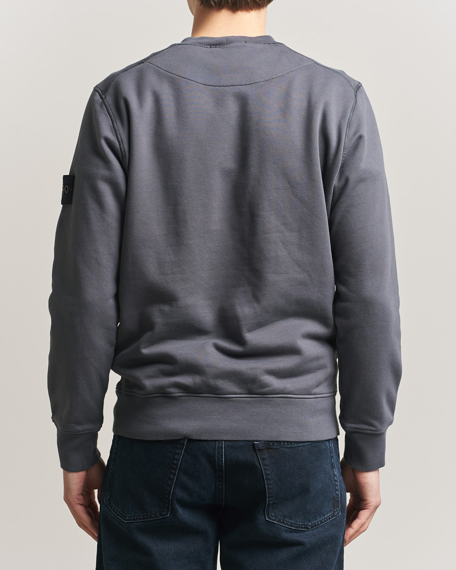 Hombres | Jerséis y prendas de punto | Stone Island | Garment Dyed Fleece Sweatshirt Blue/Grey
