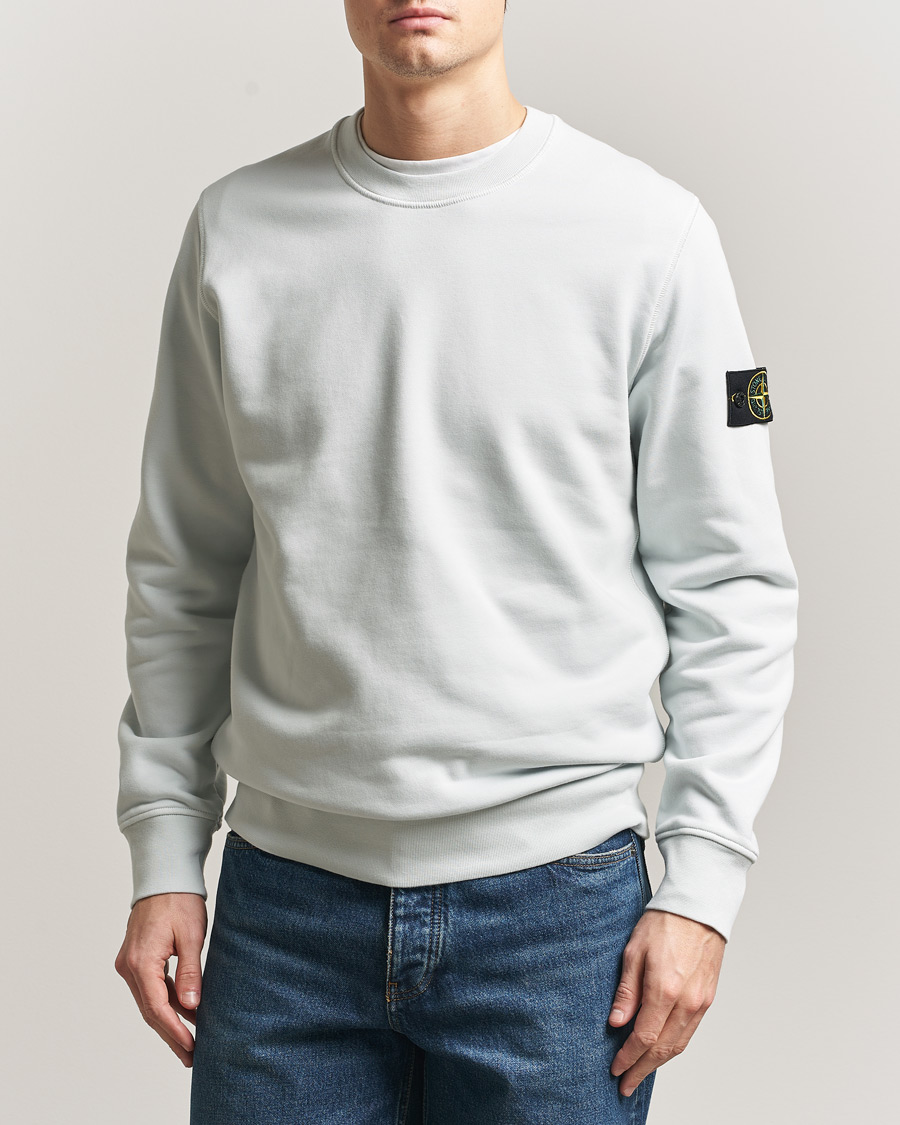 Hombres | Jerséis y prendas de punto | Stone Island | Garment Dyed Fleece Sweatshirt Sky Blue