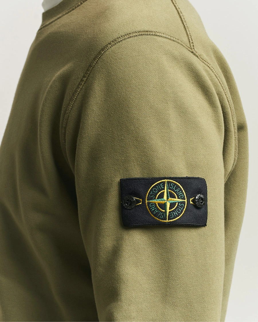 Hombres | Jerséis y prendas de punto | Stone Island | Garment Dyed Fleece Sweatshirt Military Green