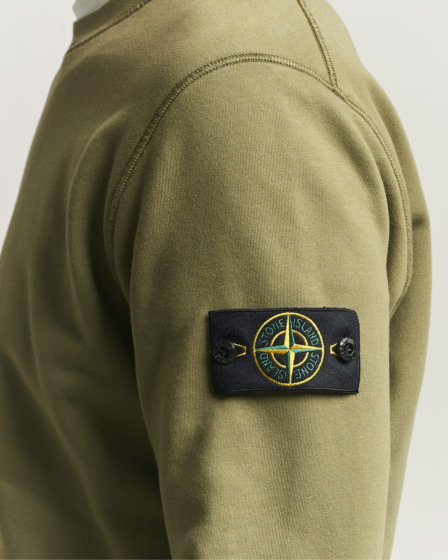 Hombres | Jerséis y prendas de punto | Stone Island | Garment Dyed Fleece Sweatshirt Military Green