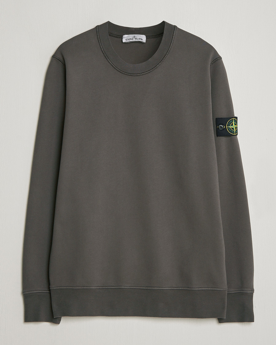 Hombres | Jerséis y prendas de punto | Stone Island | Garment Dyed Fleece Sweatshirt Charcoal