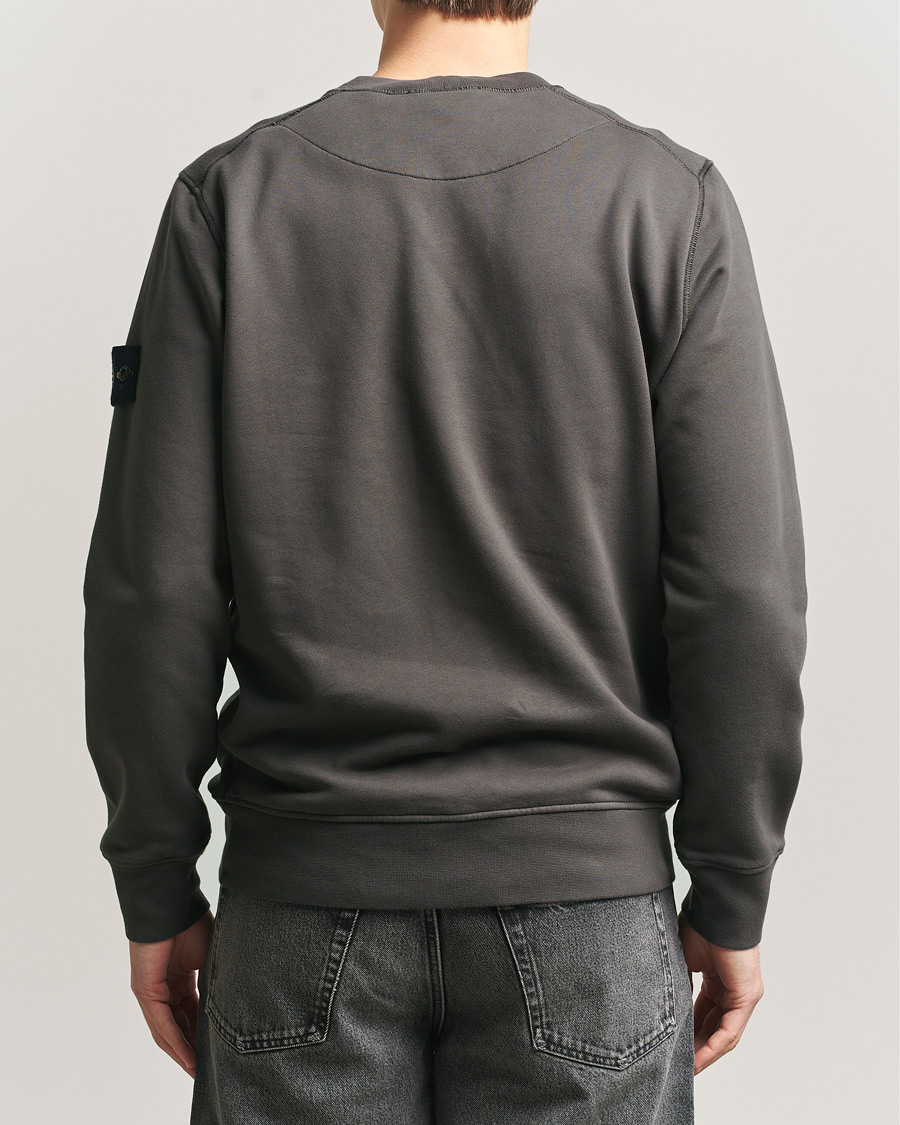 Hombres | Jerséis y prendas de punto | Stone Island | Garment Dyed Fleece Sweatshirt Charcoal
