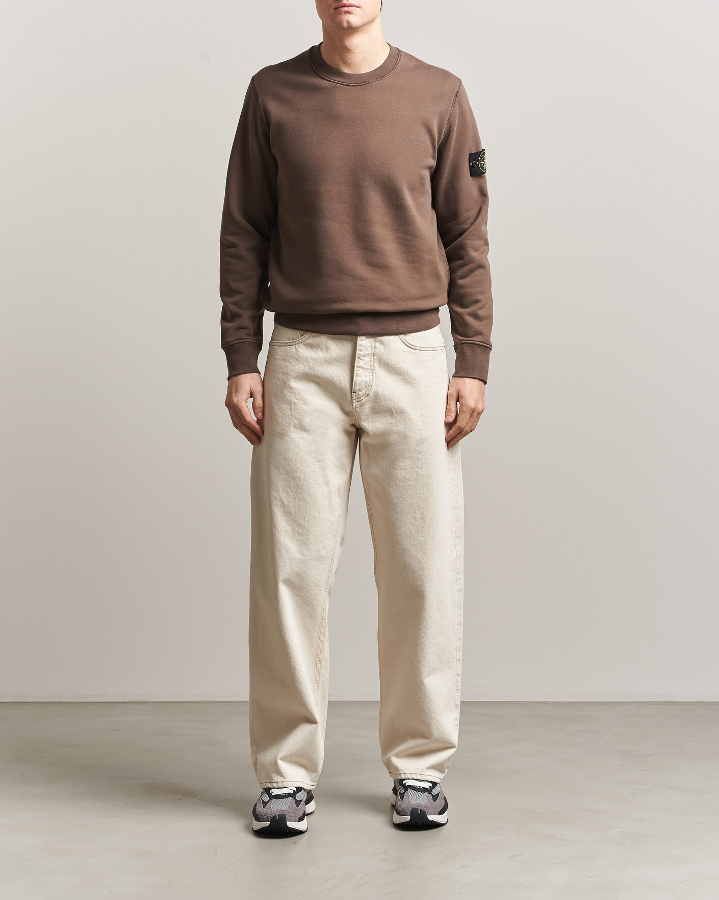 Hombres | Jerséis y prendas de punto | Stone Island | Garment Dyed Fleece Sweatshirt Umber