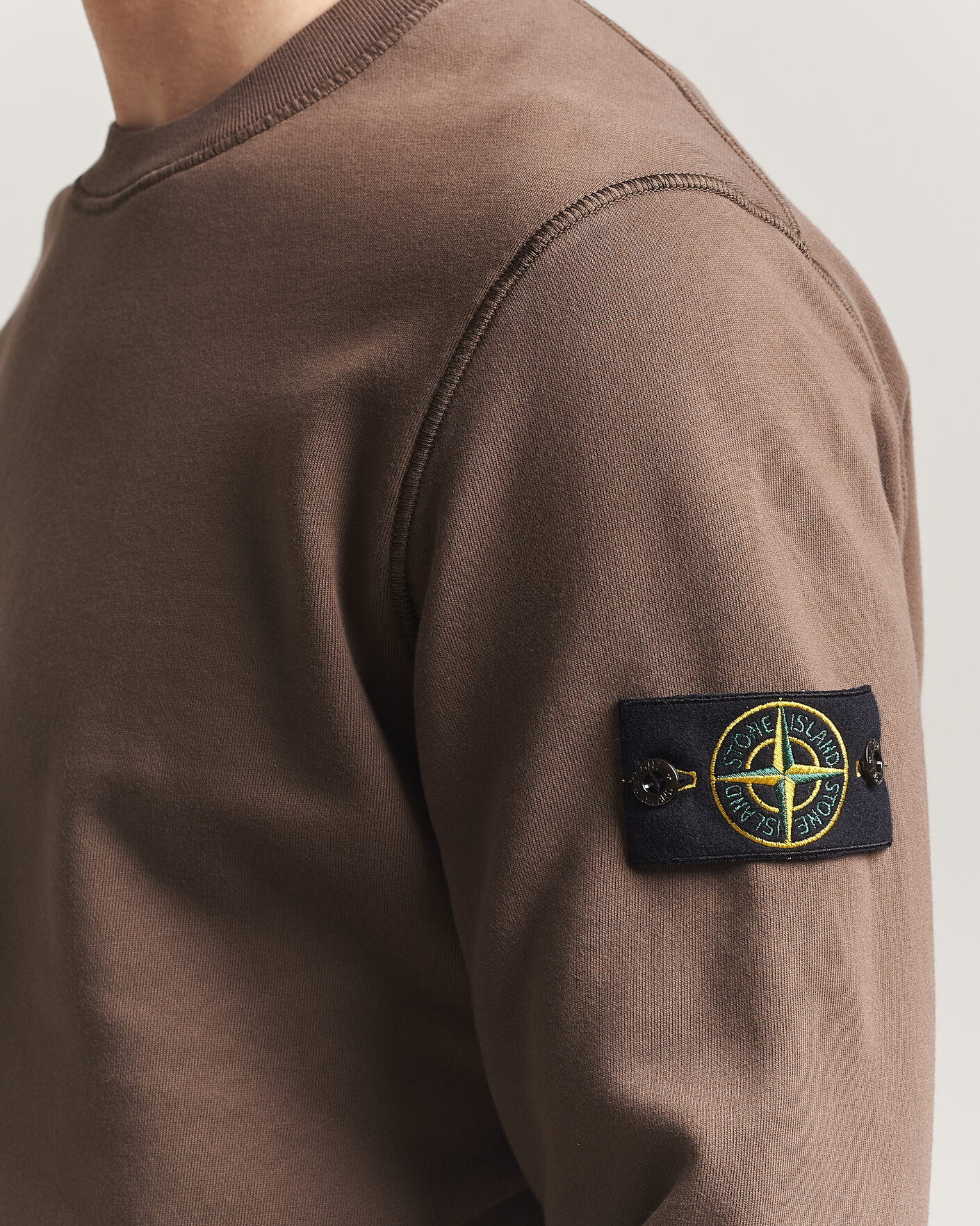 Hombres | Jerséis y prendas de punto | Stone Island | Garment Dyed Fleece Sweatshirt Umber