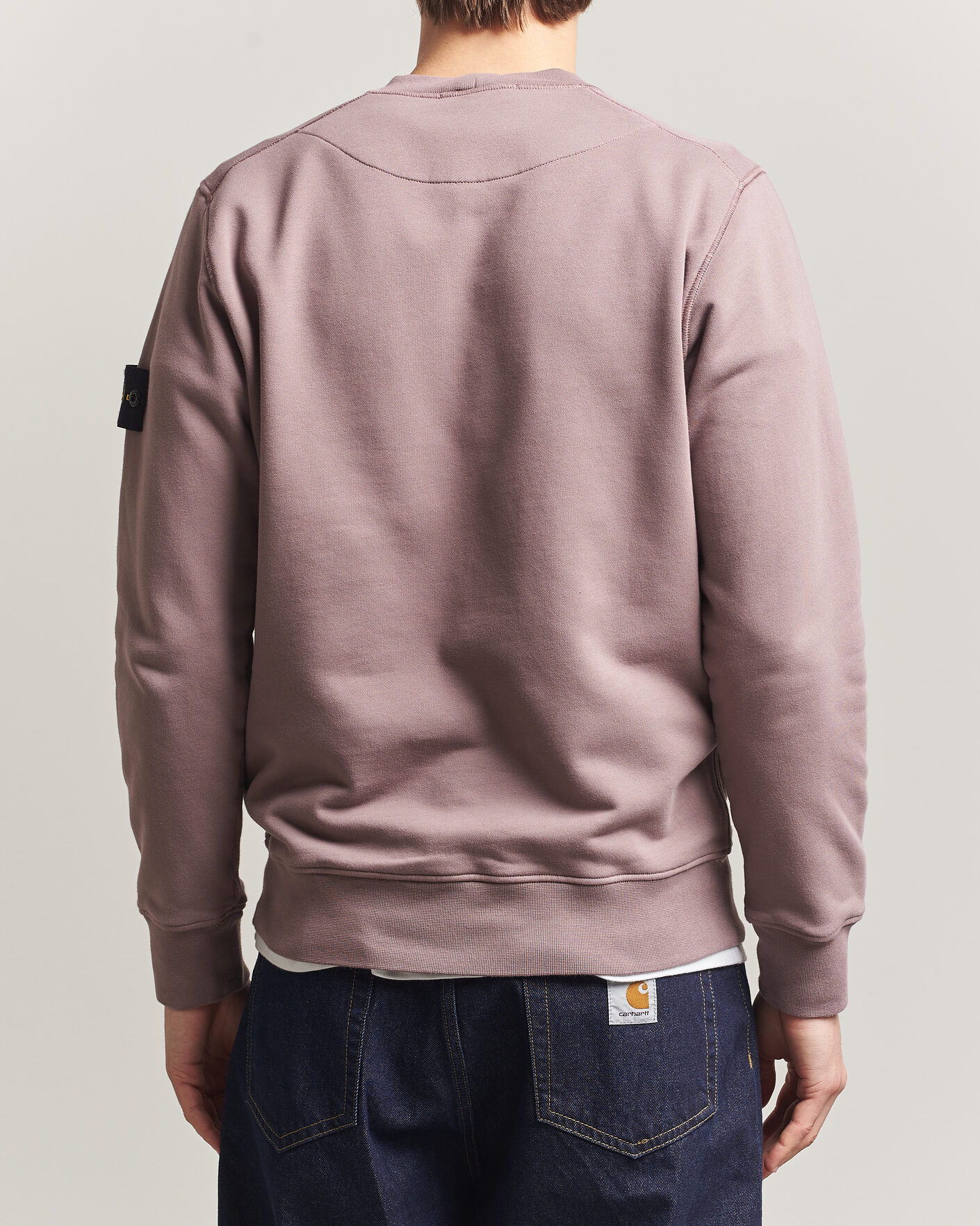 Hombres | Jerséis y prendas de punto | Stone Island | Garment Dyed Fleece Sweatshirt Purple Grey