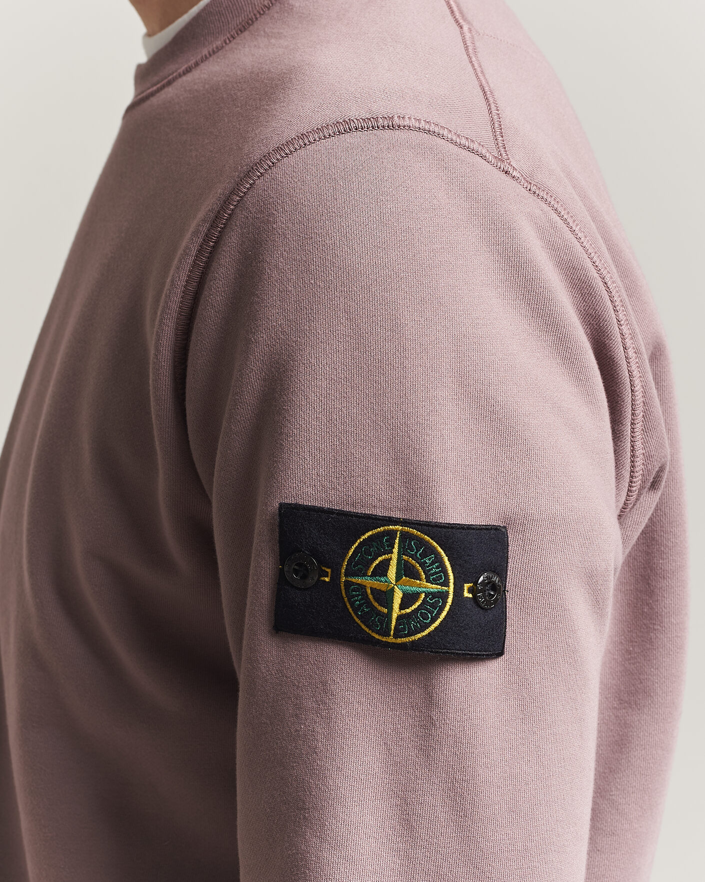 Hombres | Jerséis y prendas de punto | Stone Island | Garment Dyed Fleece Sweatshirt Purple Grey