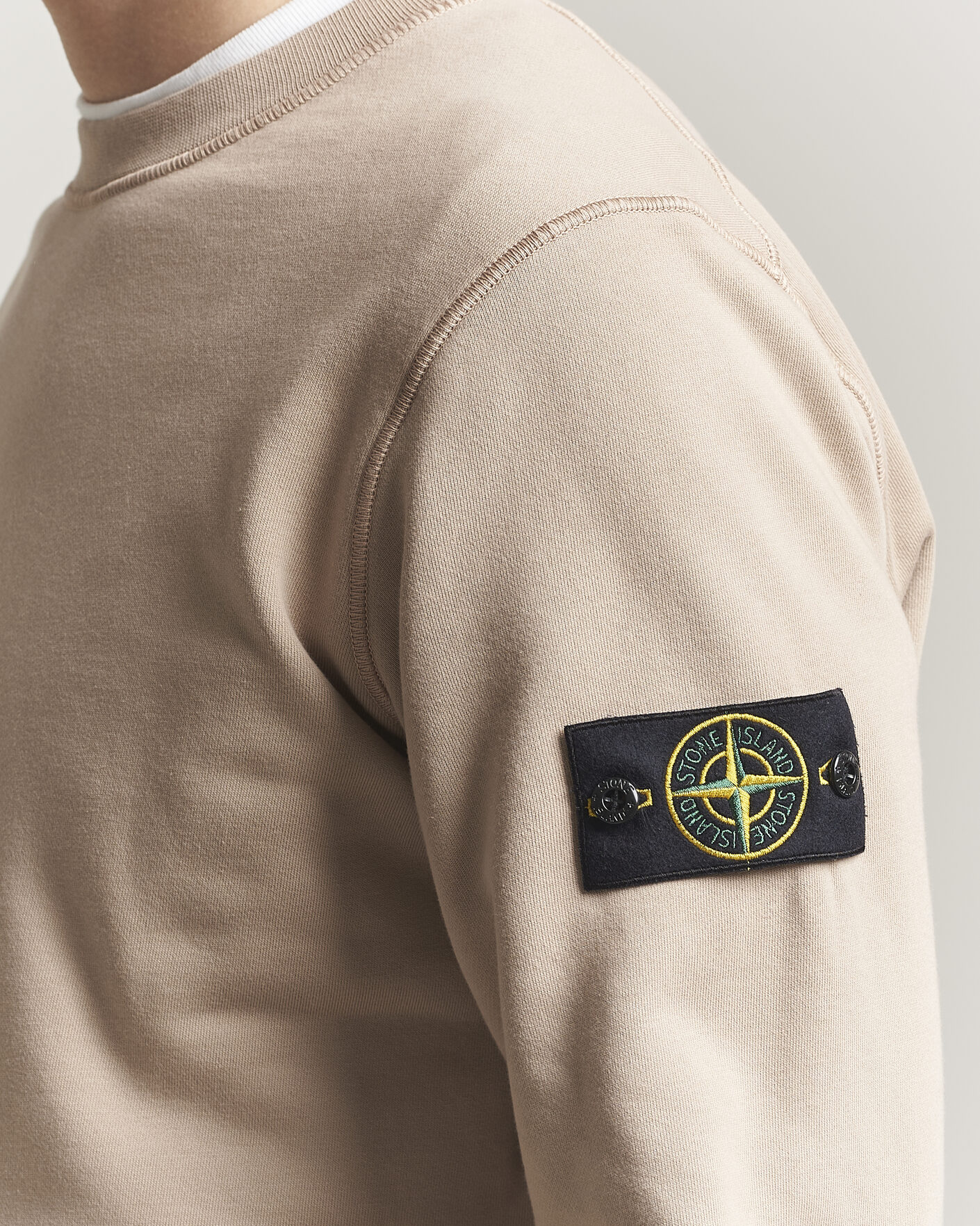 Hombres | Jerséis y prendas de punto | Stone Island | Garment Dyed Fleece Sweatshirt Desert