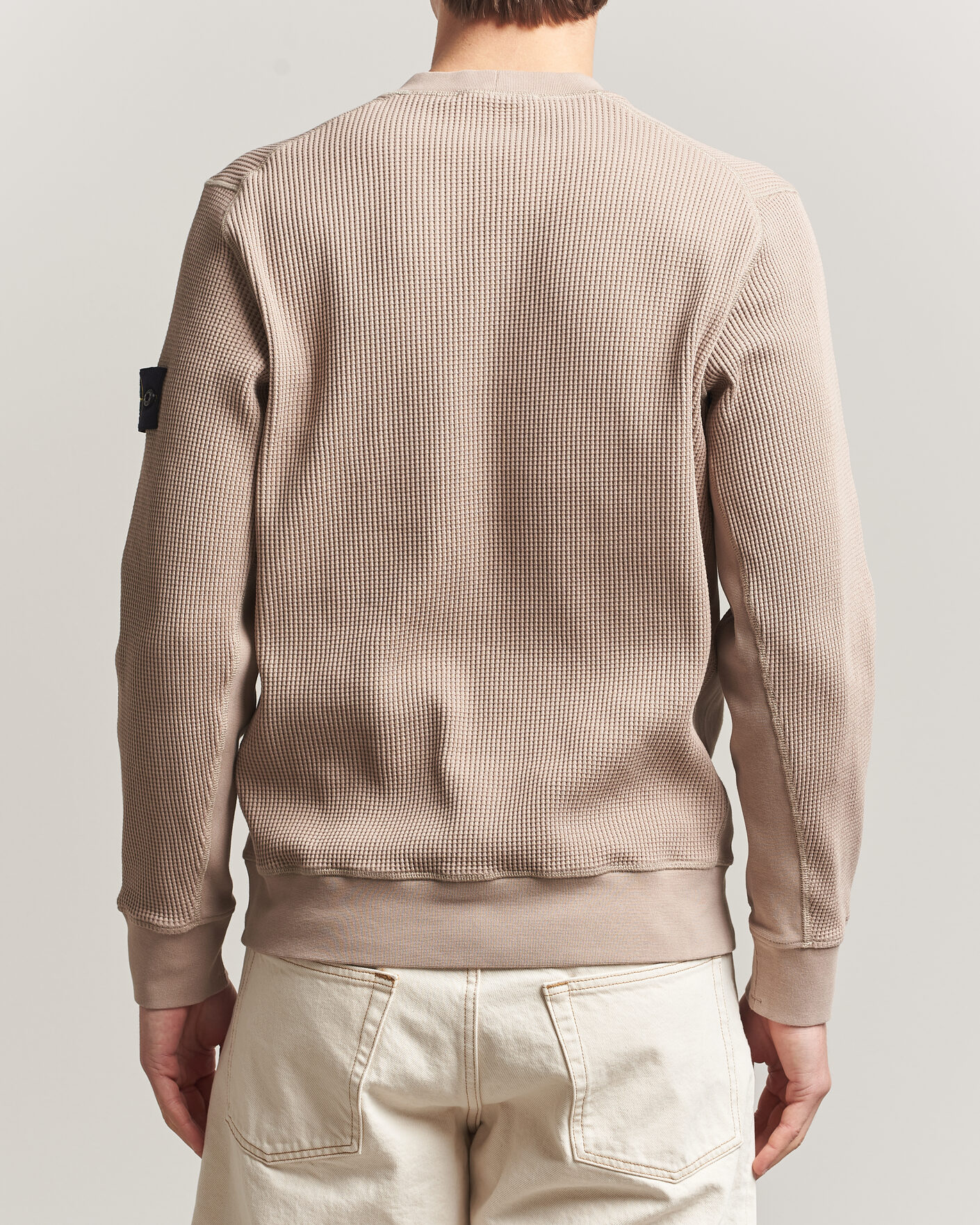 Hombres | Jerséis y prendas de punto | Stone Island | Organic Cotton Waffle Fleece Sweatshirt Desert