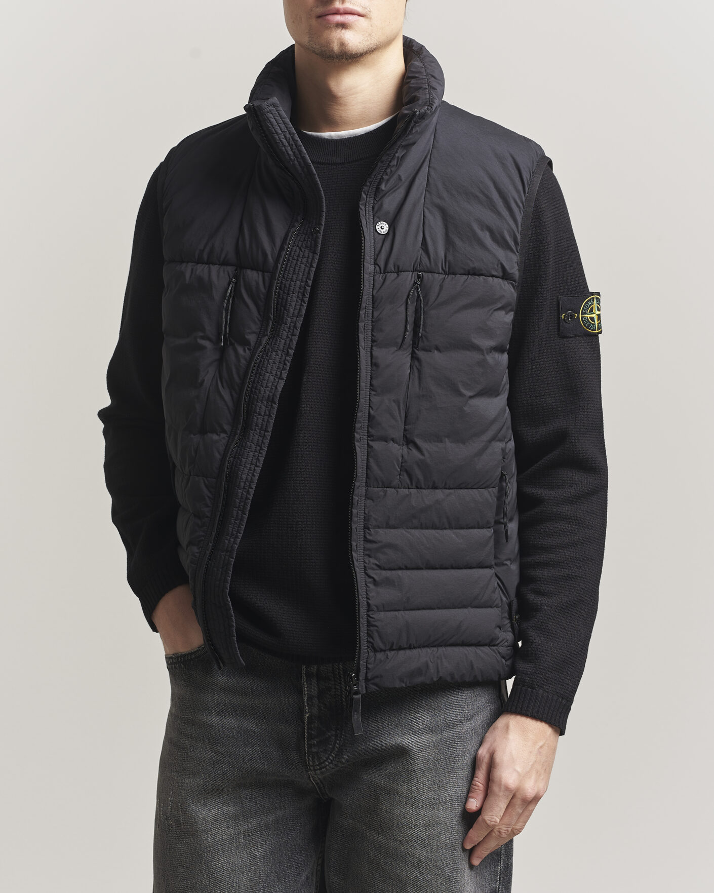Hombres | Chalecos | Stone Island | Nylon Down Vest Black