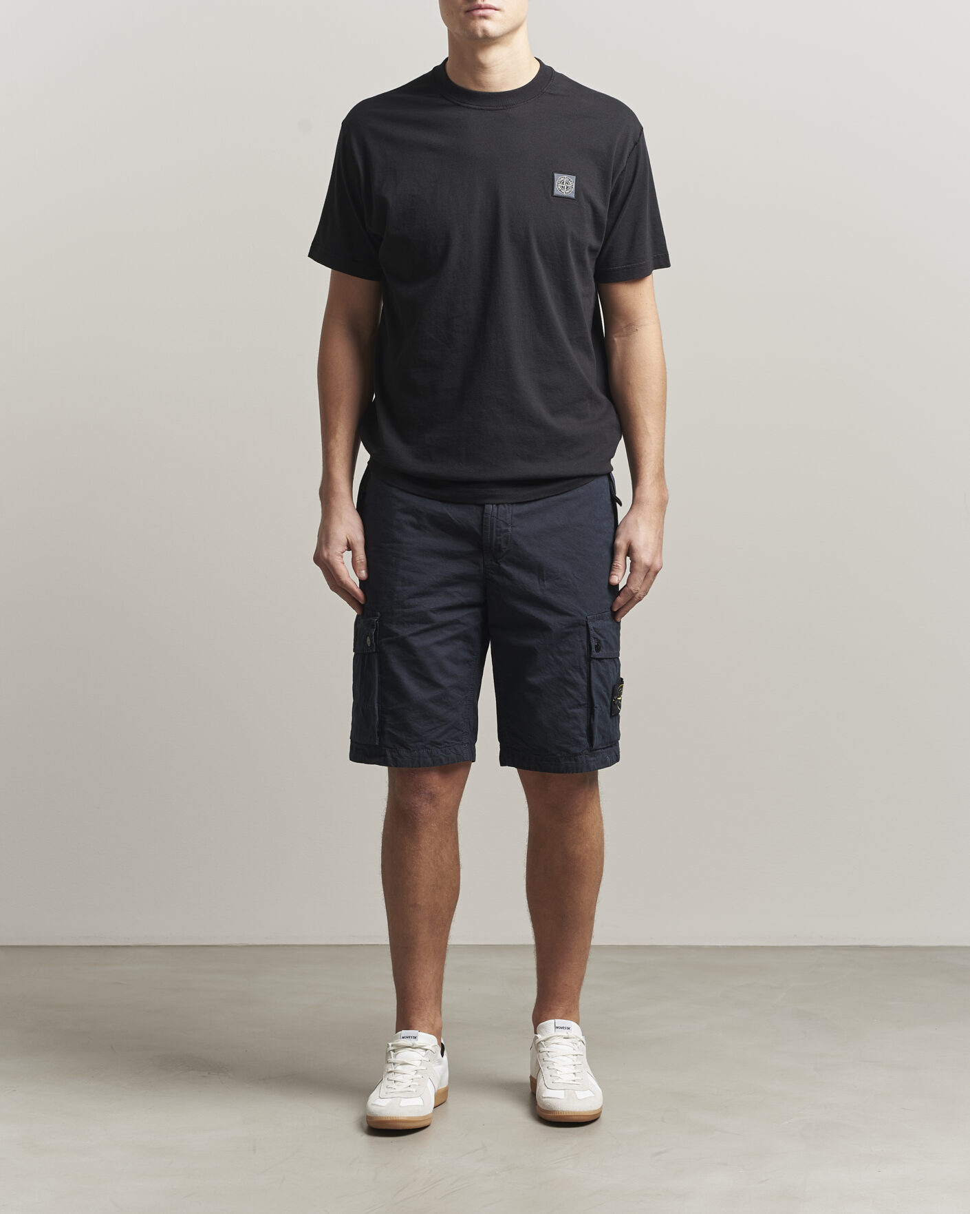Hombres | Pantalones cortos | Stone Island | Brushed Cotton Canvas Cargo Shorts Navy