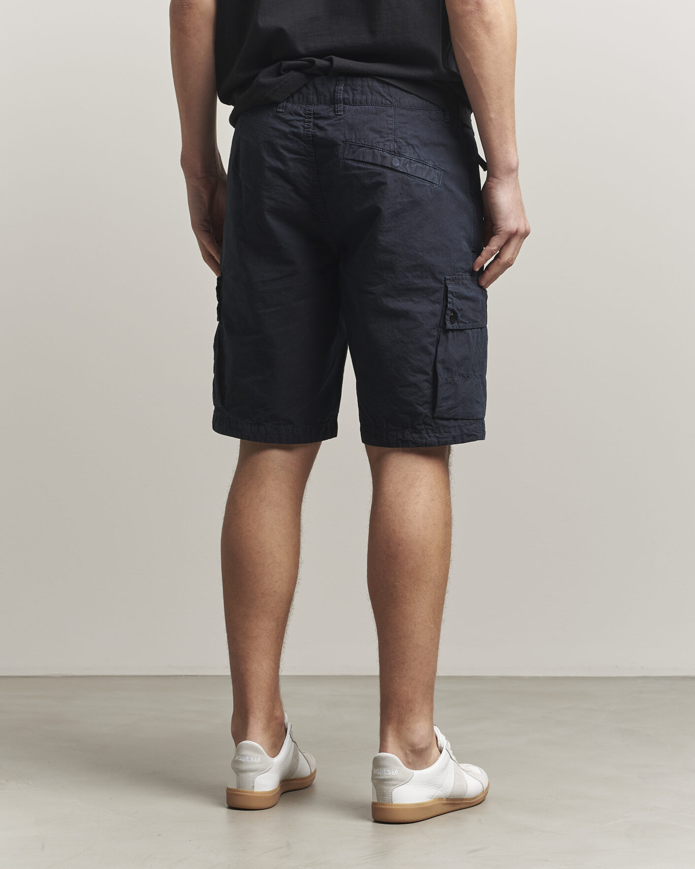 Hombres | Pantalones cortos | Stone Island | Brushed Cotton Canvas Cargo Shorts Navy