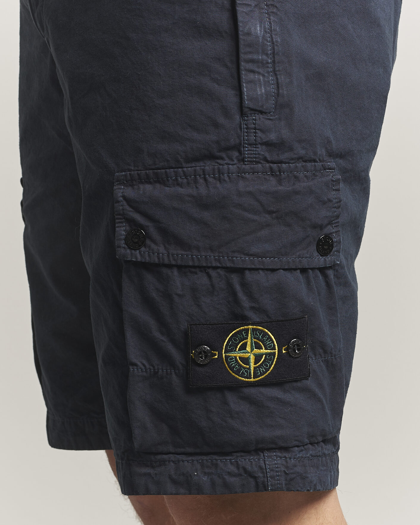 Hombres | Pantalones cortos | Stone Island | Brushed Cotton Canvas Cargo Shorts Navy